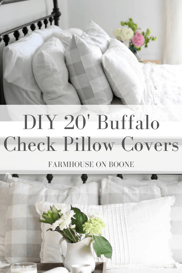 Simple DIY 20 Buffalo Check Pillow Covers Farmhouse On Boone