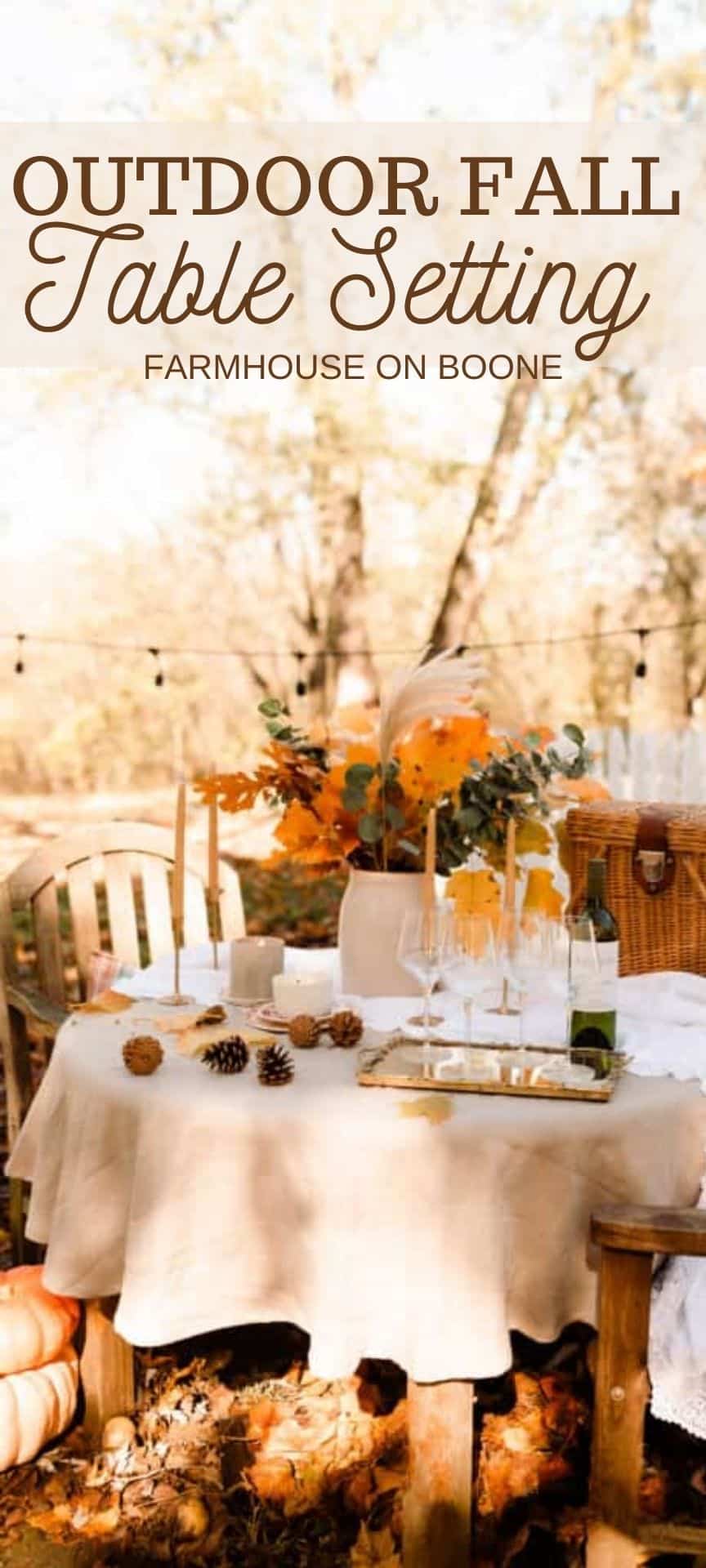 Outdoor Fall Table Setting Farmhouse On Boone