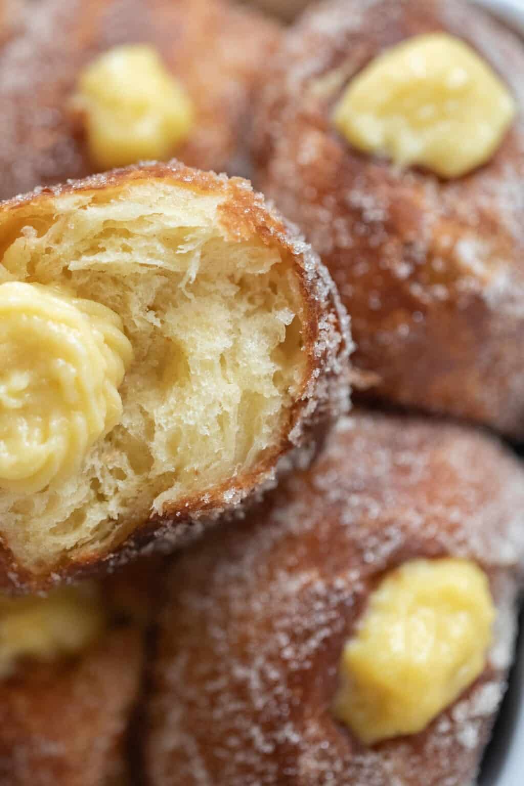 Homemade Brioche Donuts With Vanilla Custard Filling Farmhouse On Boone