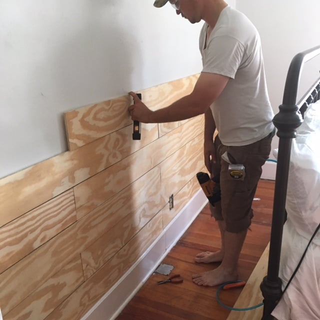 And Easy Diy Shiplap Wall Farmhouse On Boone - Shiplap Versus Drywall Cost Philippines