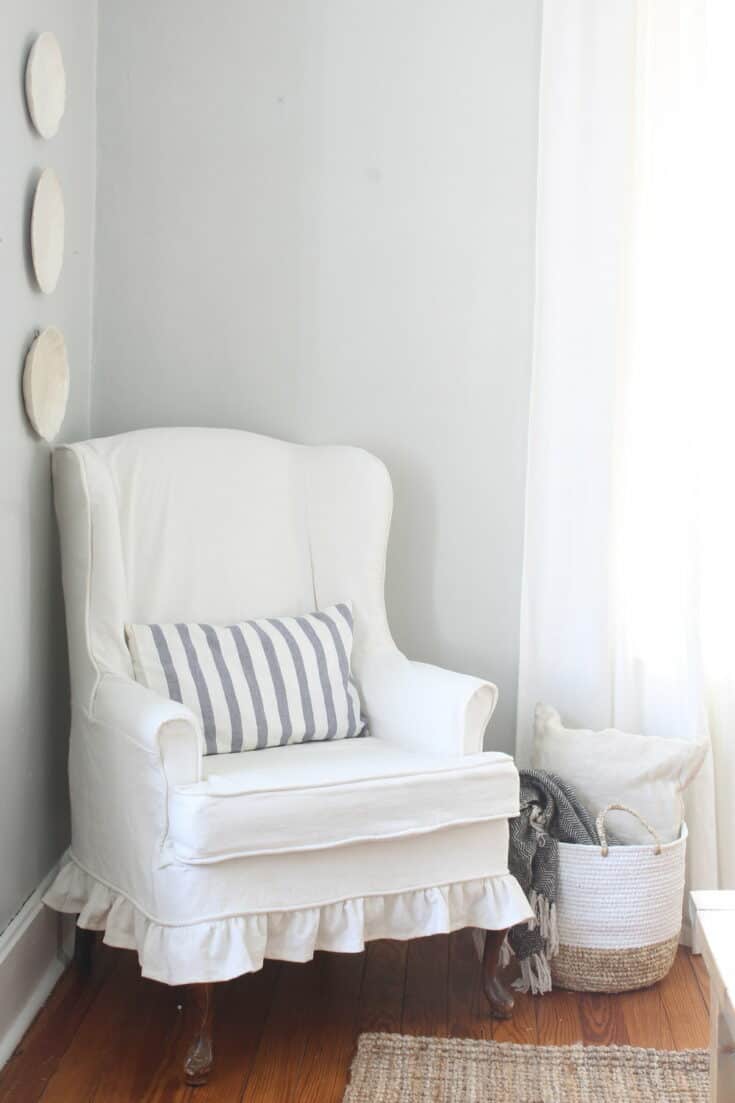 How to Sew a Slipcover for a Wingback Chair Farmhouse on Boone