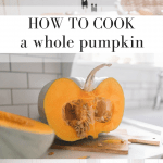 Learn how to cook a pumpkin from scratch to make pumpkin puree and roasted pumpkin. I also, share ways to use a whole pumpkin in this video tutorial.