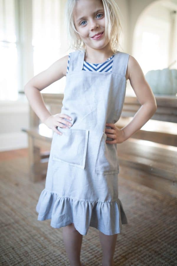 DIY Pinafore Apron for Girls Free Pattern - Farmhouse on Boone