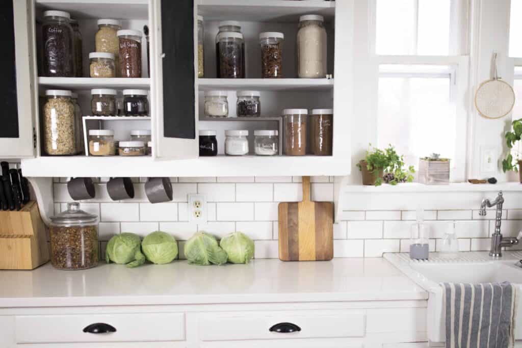 Pantry Organization with Mason Jars - Farmhouse on Boone