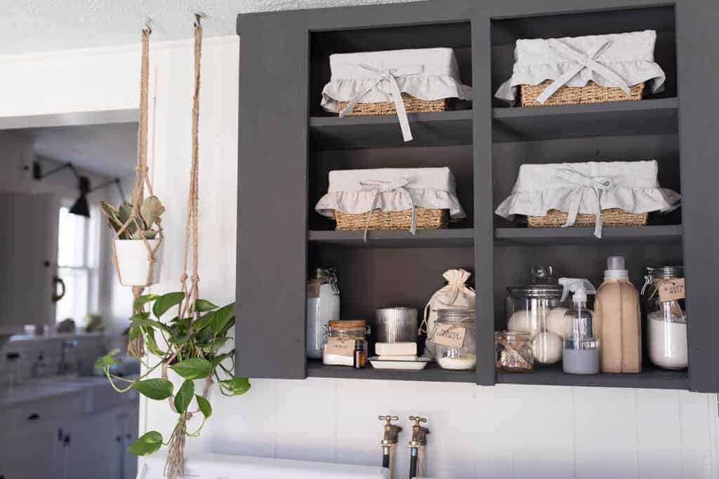 Farmhouse Laundry Room Makeover and Organzation Ideas from Farmhouse on Boone