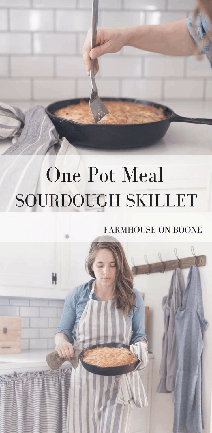 Healthy One Pot Meals Cast Iron Cooking Sourdough Skillet #sourdough #sourdoughbread #sourdoughmeals