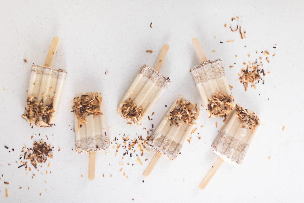 Toasted Coconut Popsicles 