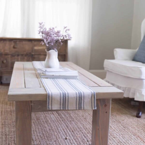 farmhouse coffee table diy plans build