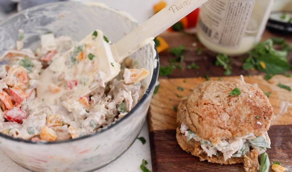 healthy lunch ideas for family homemade chicken salad on sourdough english muffins 