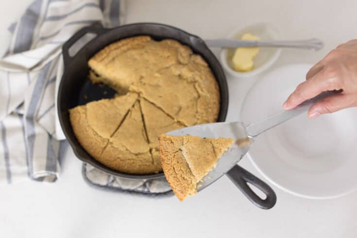 Cast Iron Einkorn Cornbread with Popcorn and Honey - Farmhouse on Boone