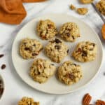 A plate full of granola cookies.