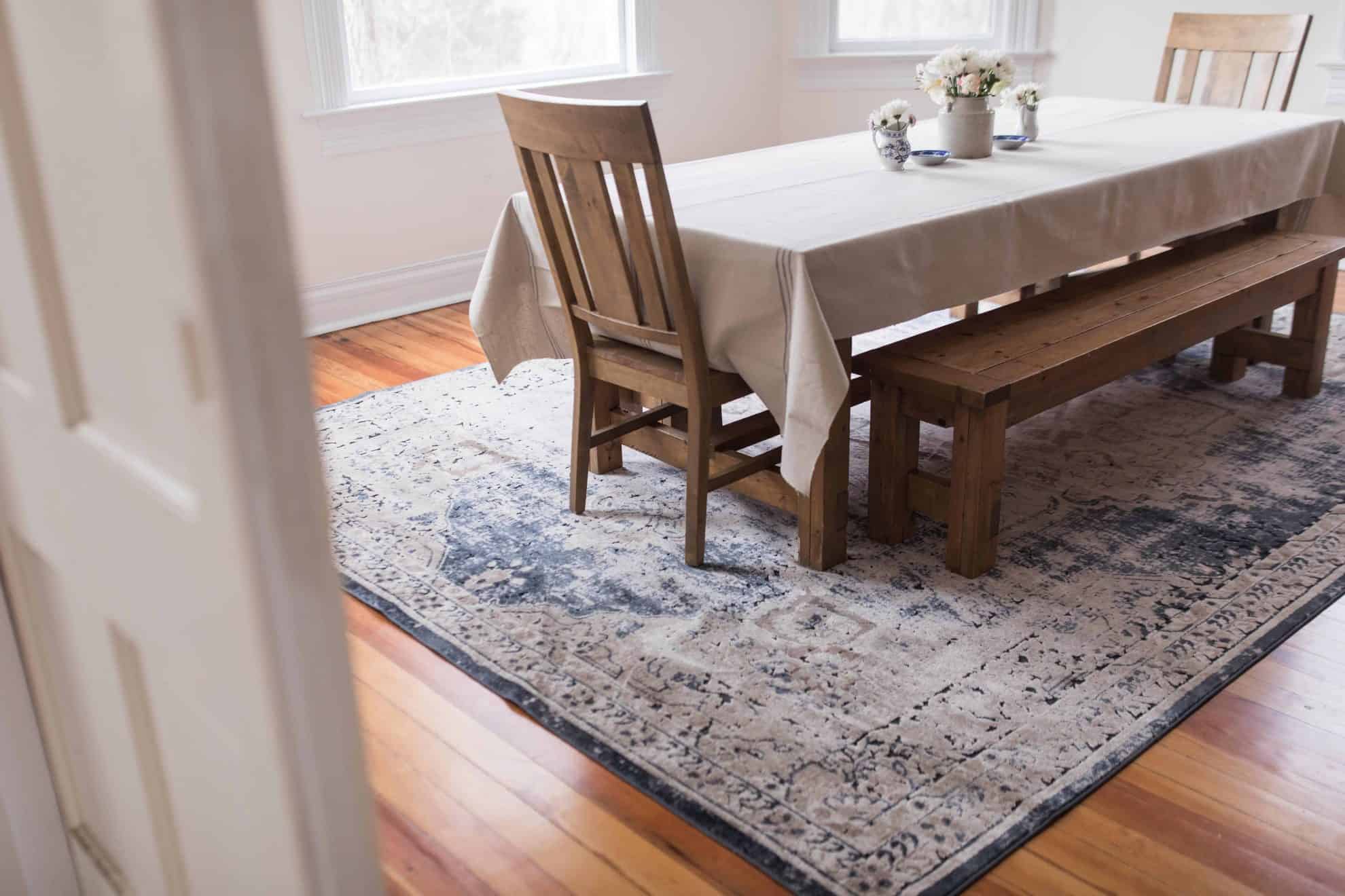 farmhouse rug for dining room