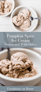 Pumpkin Spice Ice Cream Sweetened With Dates Only - Farmhouse on Boone