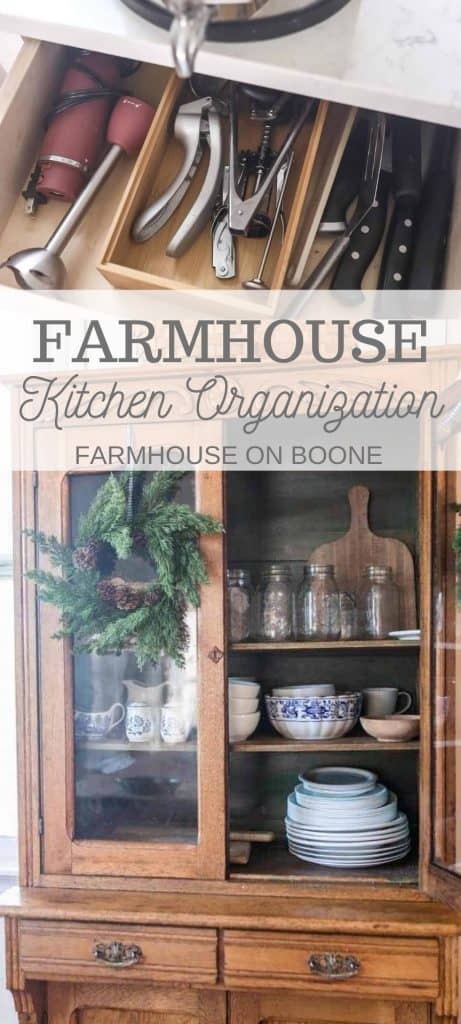 farmhouse kitchen decor and organization
