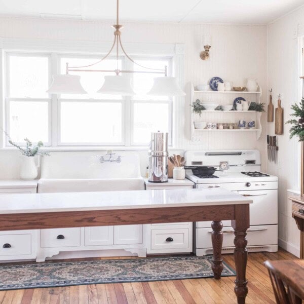 farmhouse kitchen with organization