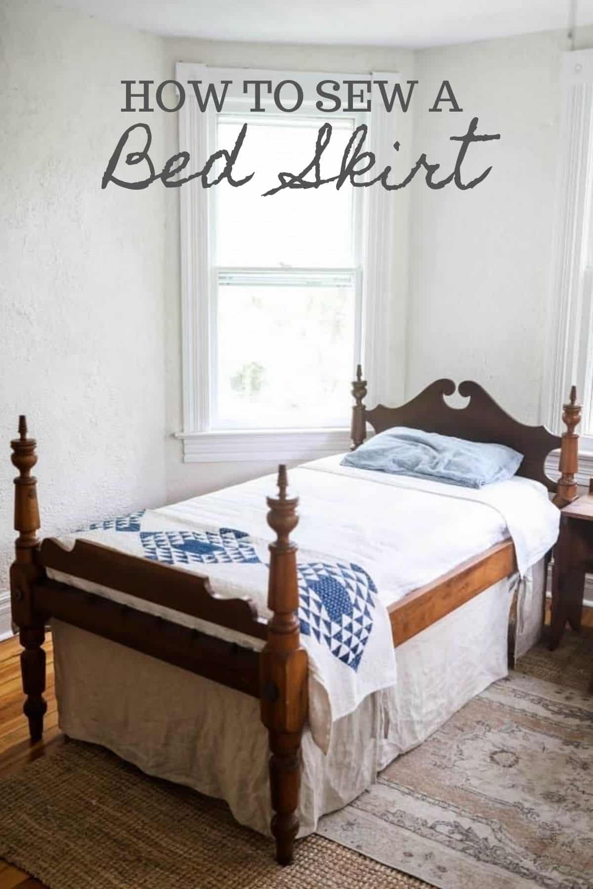 DIY Bed Skirt With Linen Farmhouse On Boone   Bed Skirt 5 1 