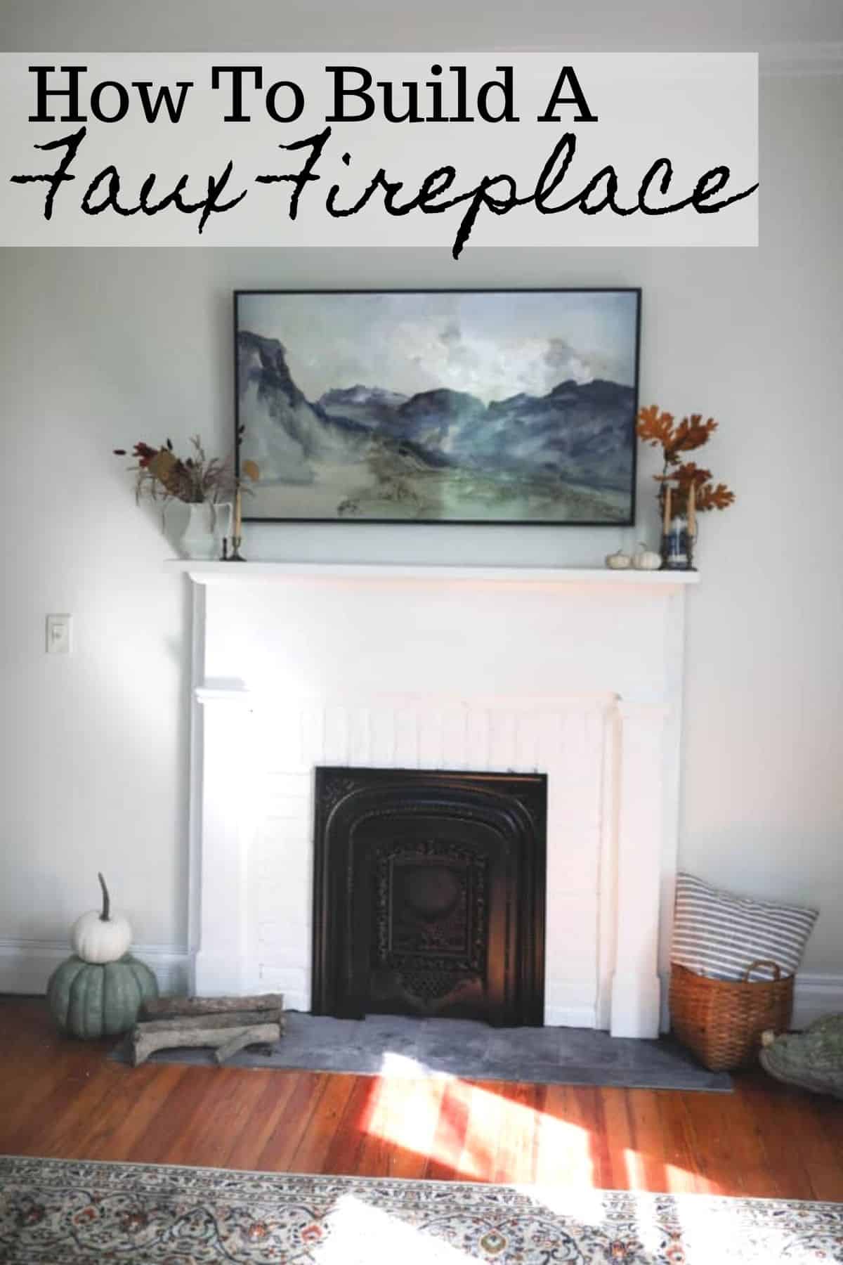 DIY Faux Fireplace - Farmhouse on Boone