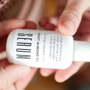 hands holding DIY serum