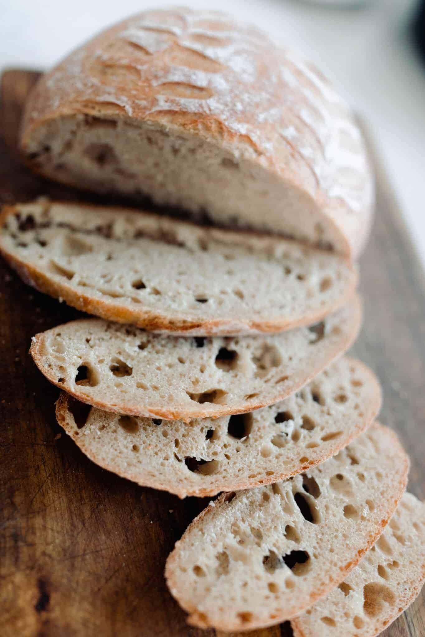 No-Knead Sourdough Bread - Farmhouse On Boone