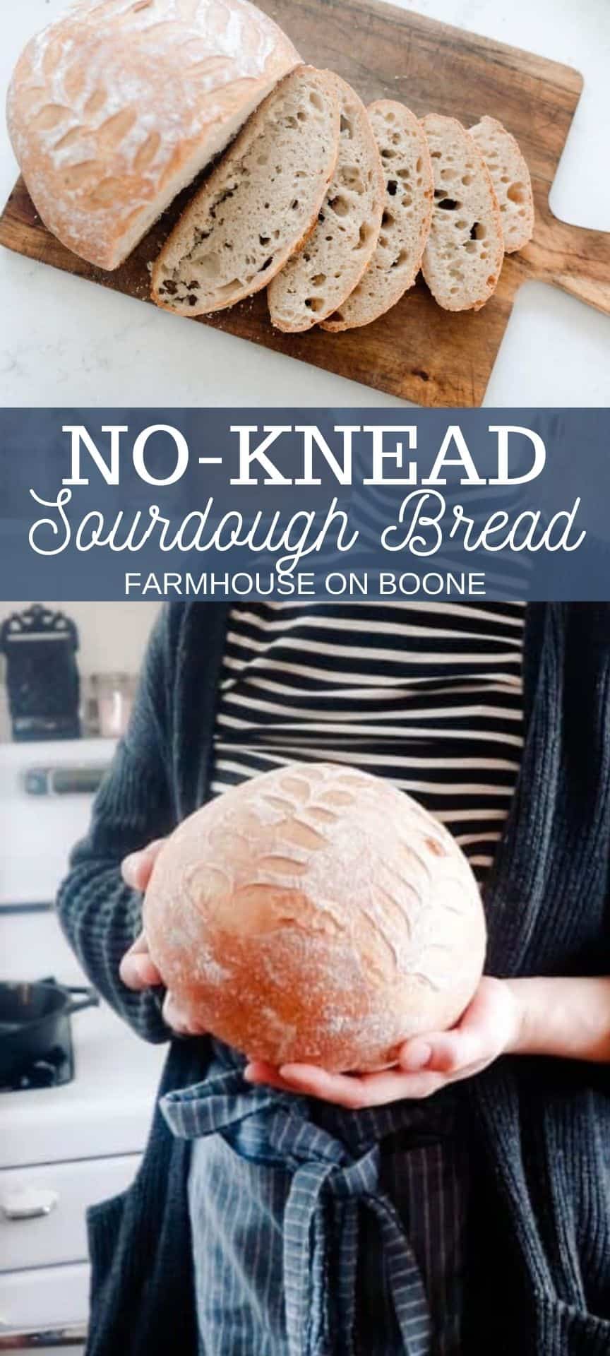 No-Knead Sourdough Bread - Farmhouse On Boone