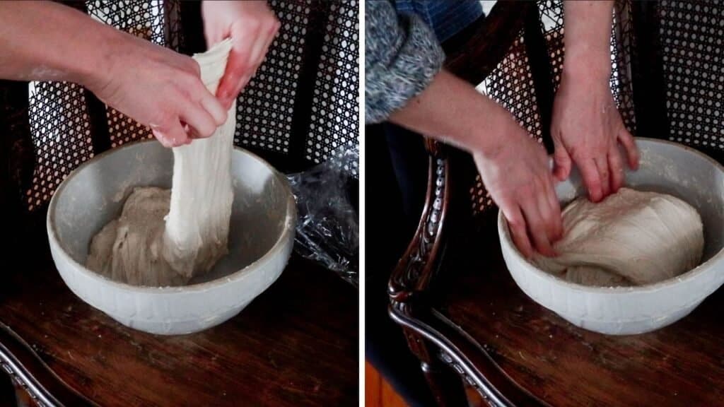 How to stretch and fold sourdough