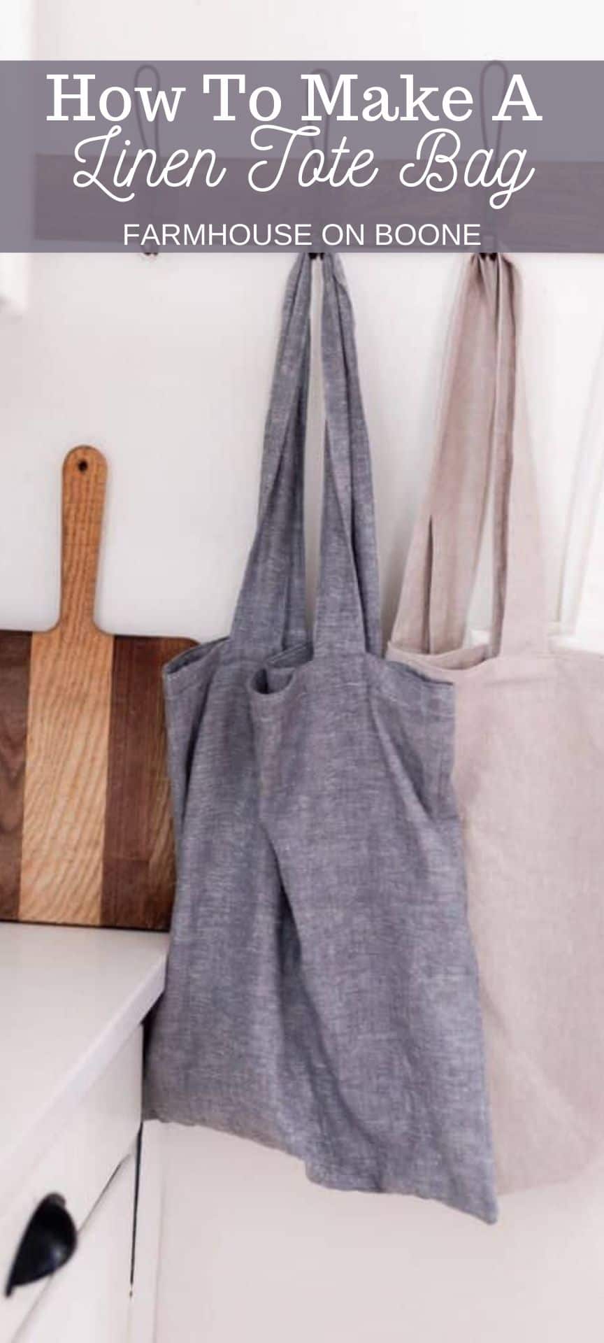 Diy Tote Bag With Linen - Farmhouse On Boone