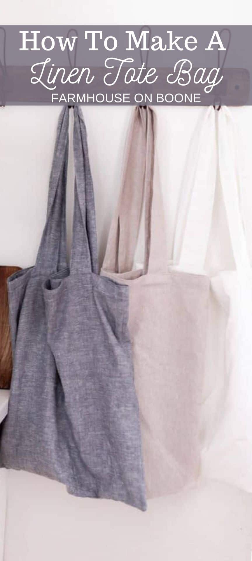 DIY Tote Bag With Linen - Farmhouse on Boone