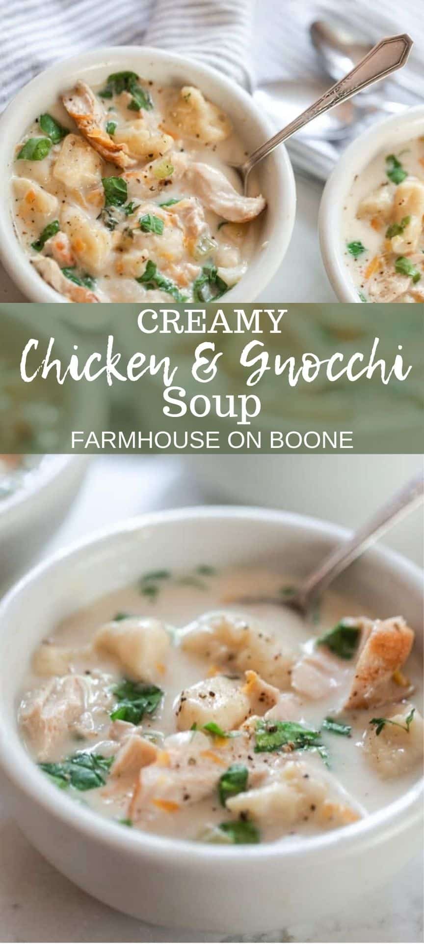 Homemade Creamy Chicken And Gnocchi Soup - Farmhouse on Boone
