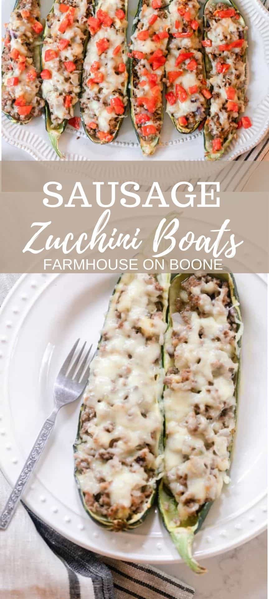 Easy Stuffed Zucchini Boats Recipe - Farmhouse on Boone