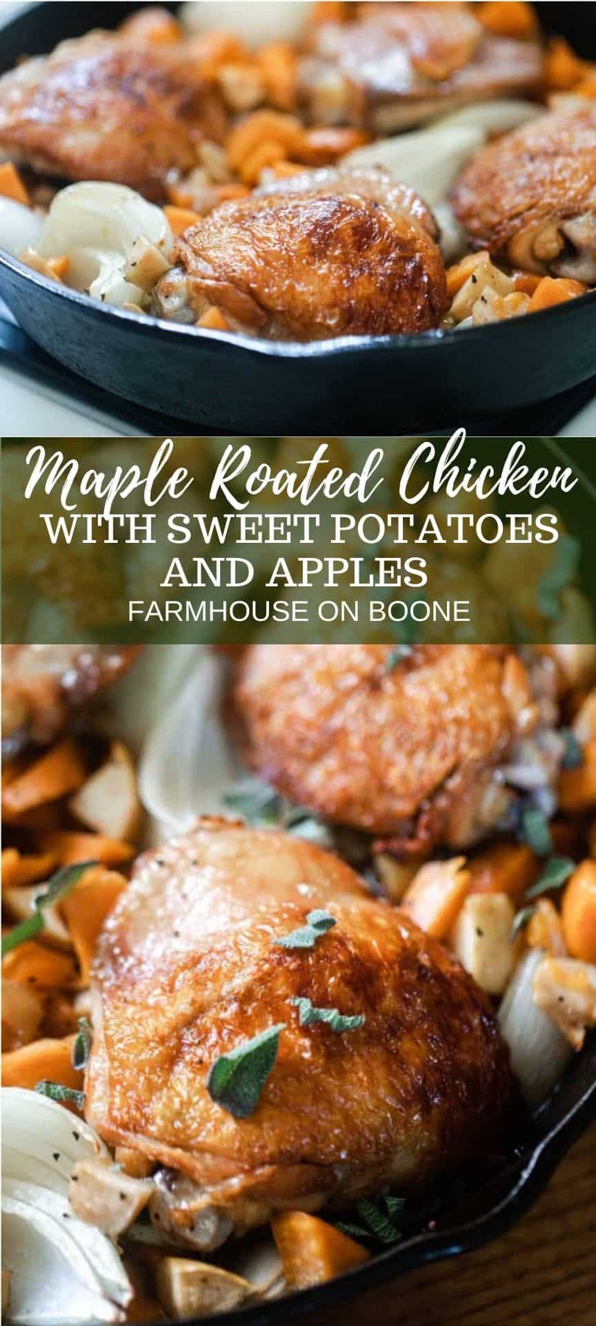 Maple Roasted Chicken With Sweet Potatoes - Farmhouse On Boone