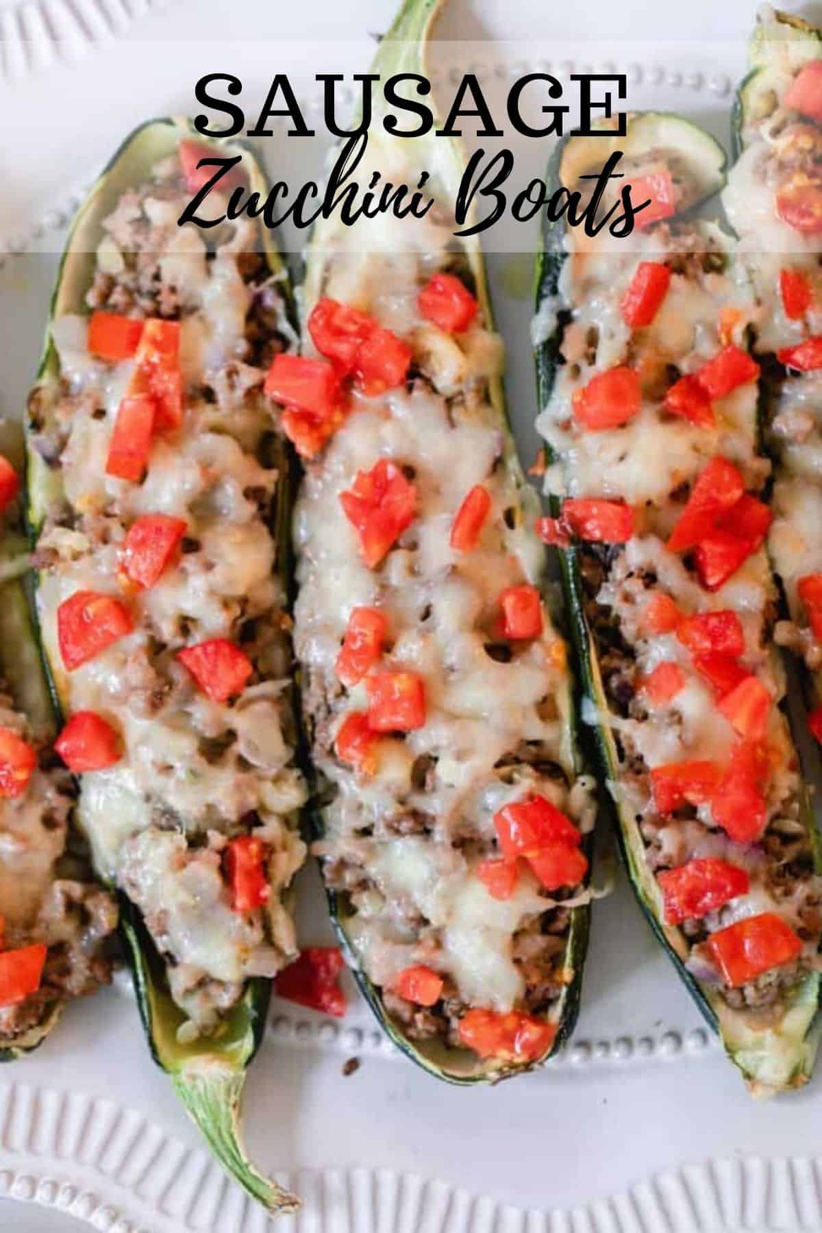 Sausage Zucchini Boats - Farmhouse on Boone