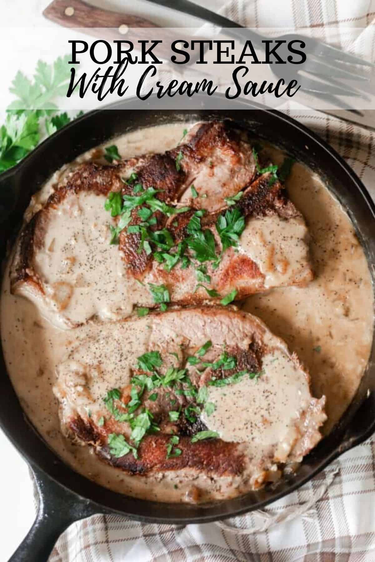 Pork Steaks With Creamy Onion Gravy - Farmhouse on Boone