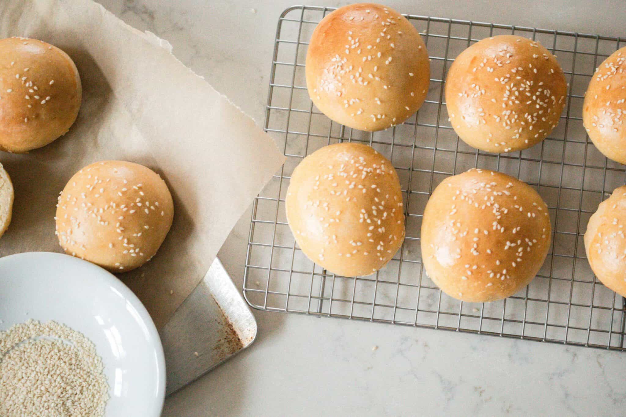 Sourdough Hamburger Buns - Farmhouse On Boone