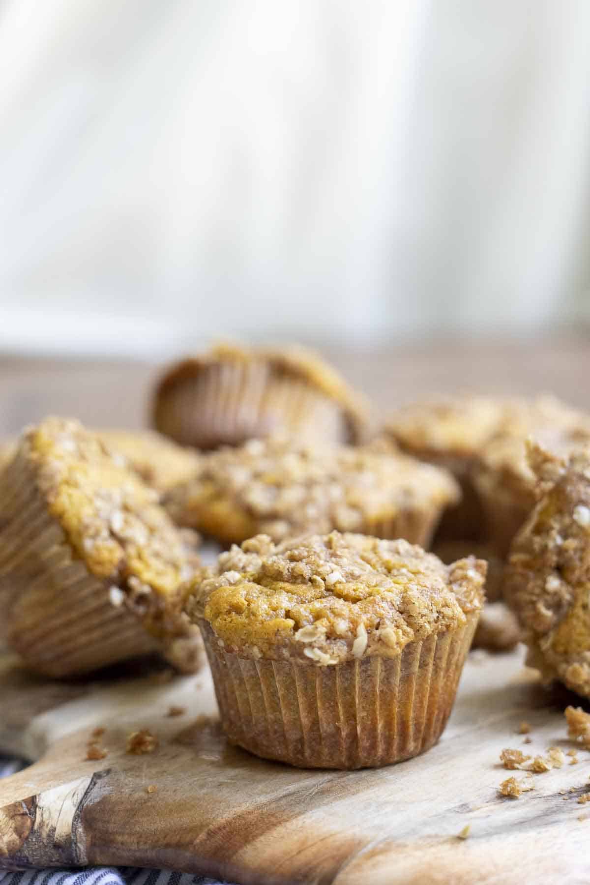 Sourdough Pumpkin Muffins With Oat Crumble - Farmhouse on Boone