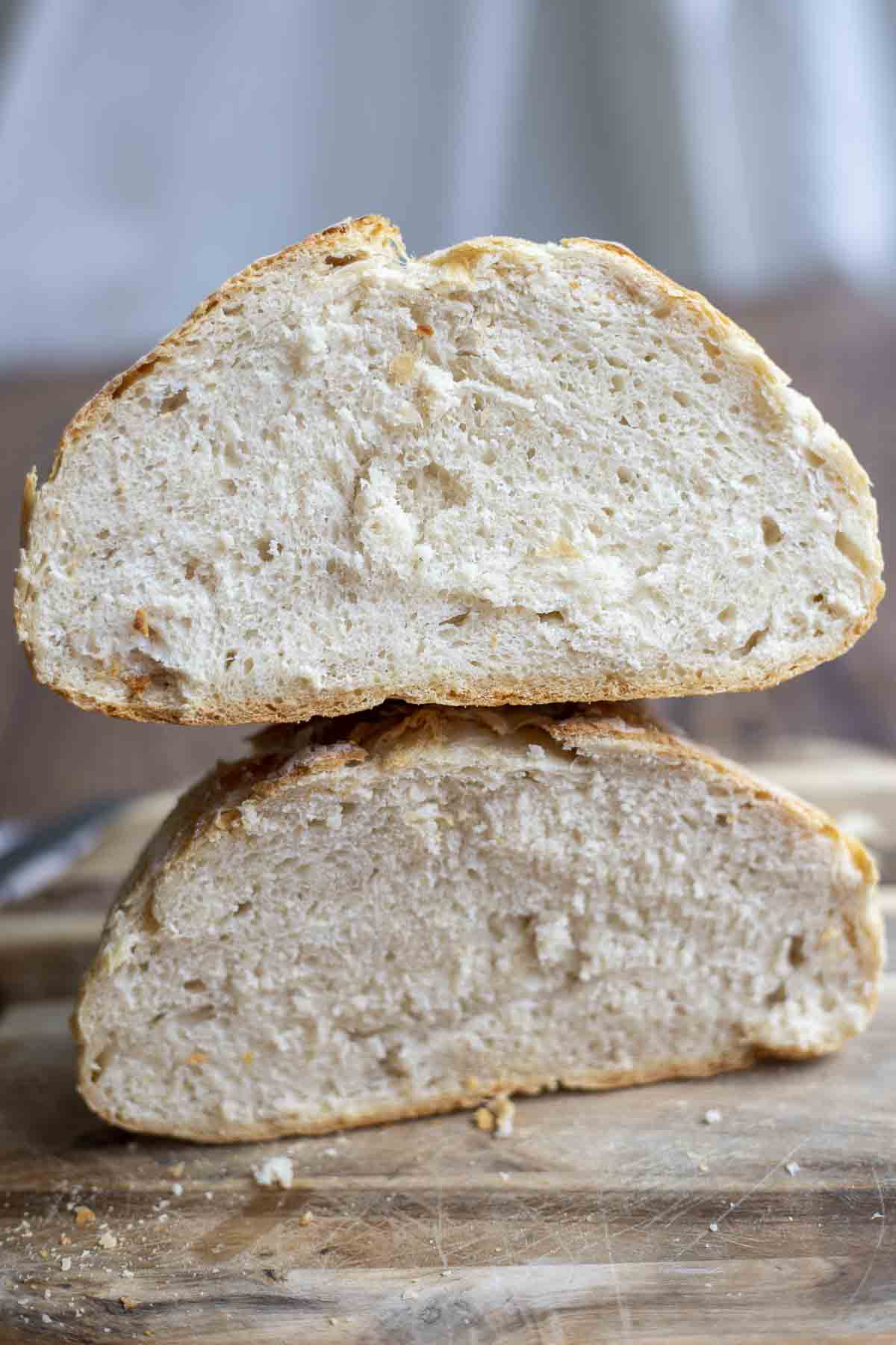 The Easiest No-Knead Sourdough Discard Bread - Farmhouse on Boone