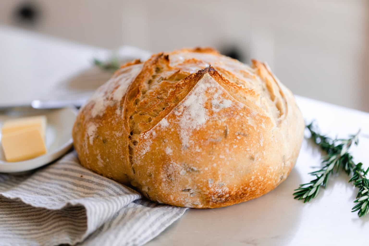 Rosemary Sourdough Bread - Farmhouse On Boone