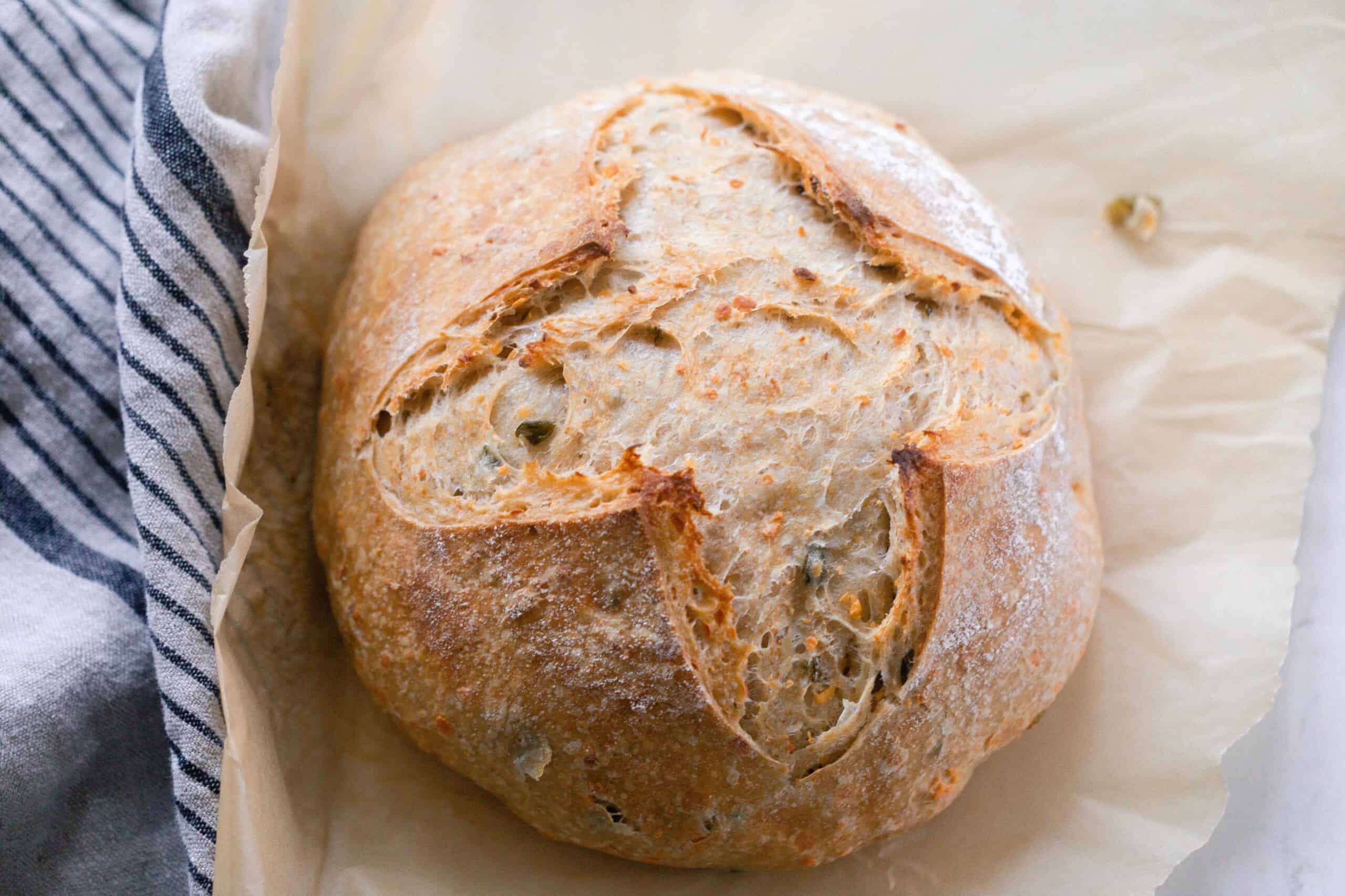 Jalapeño Cheddar Sourdough Bread - Farmhouse on Boone