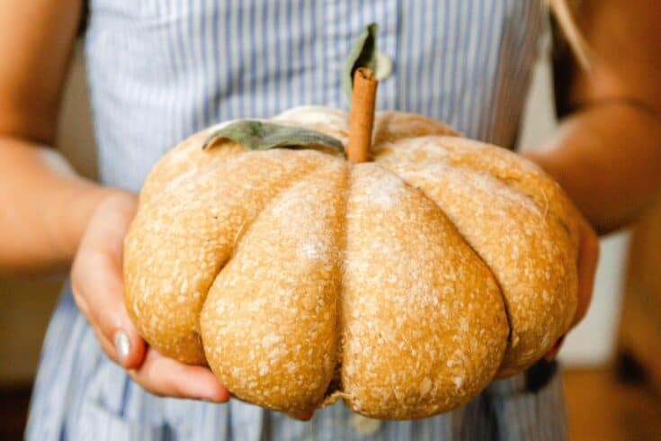 Sourdough Pumpkin Shaped Bread