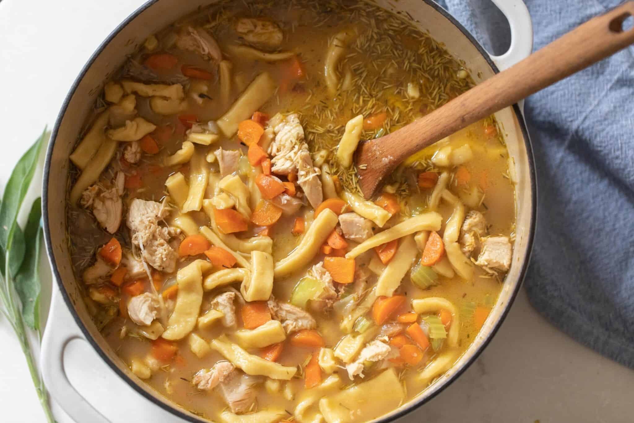 Homestyle Chicken Noodle Soup Recipe From Scratch - Farmhouse on Boone