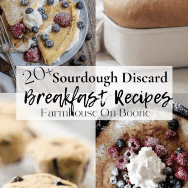 recipe card for how to make sourdough discard breakfast recipes