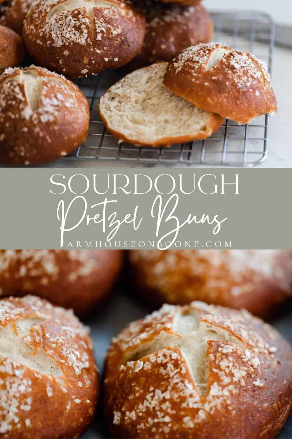 Easy Sourdough Pretzel Buns Recipe - Farmhouse on Boone