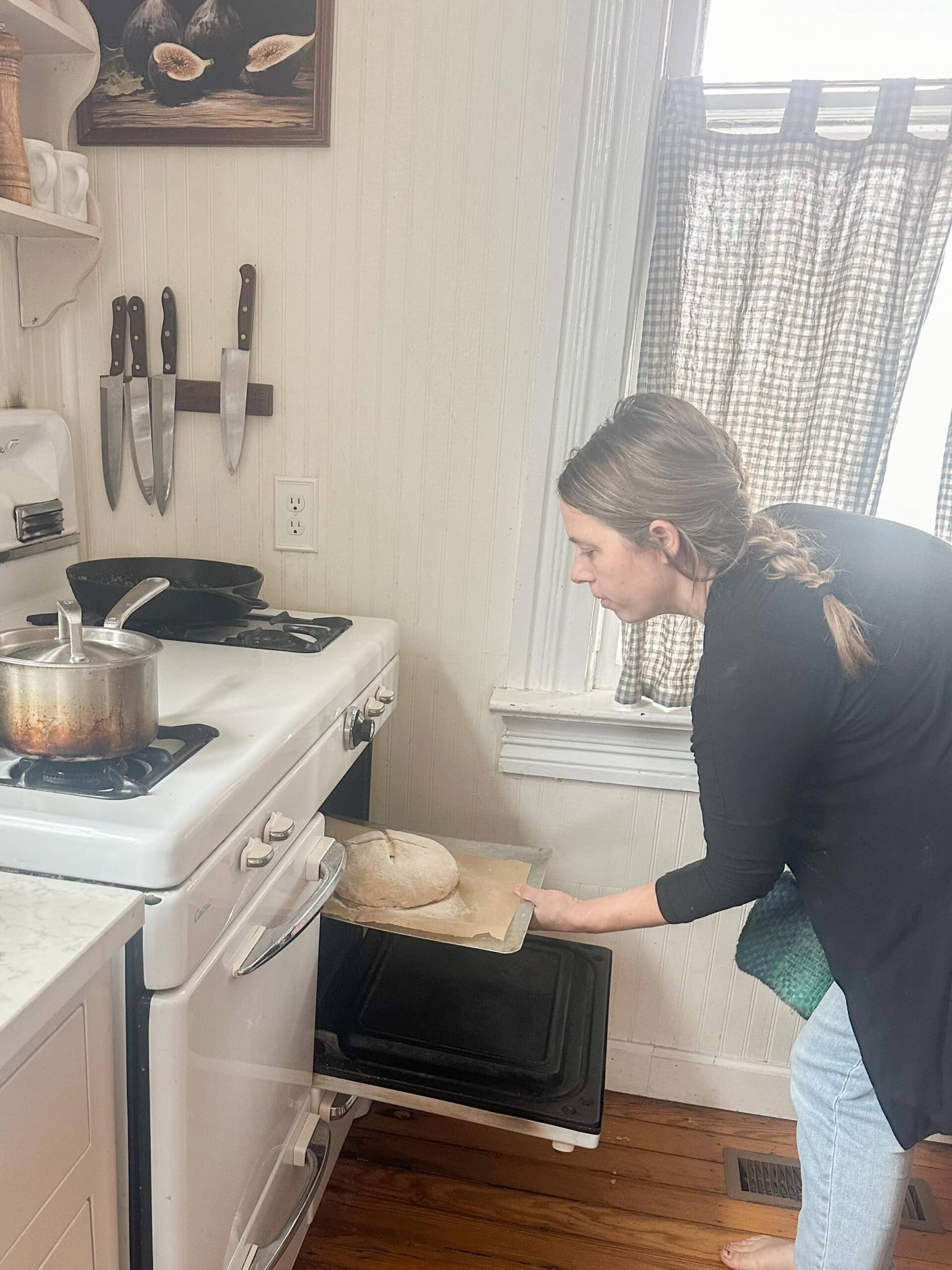 How To Bake Sourdough Bread Without a Dutch Oven - Farmhouse on Boone