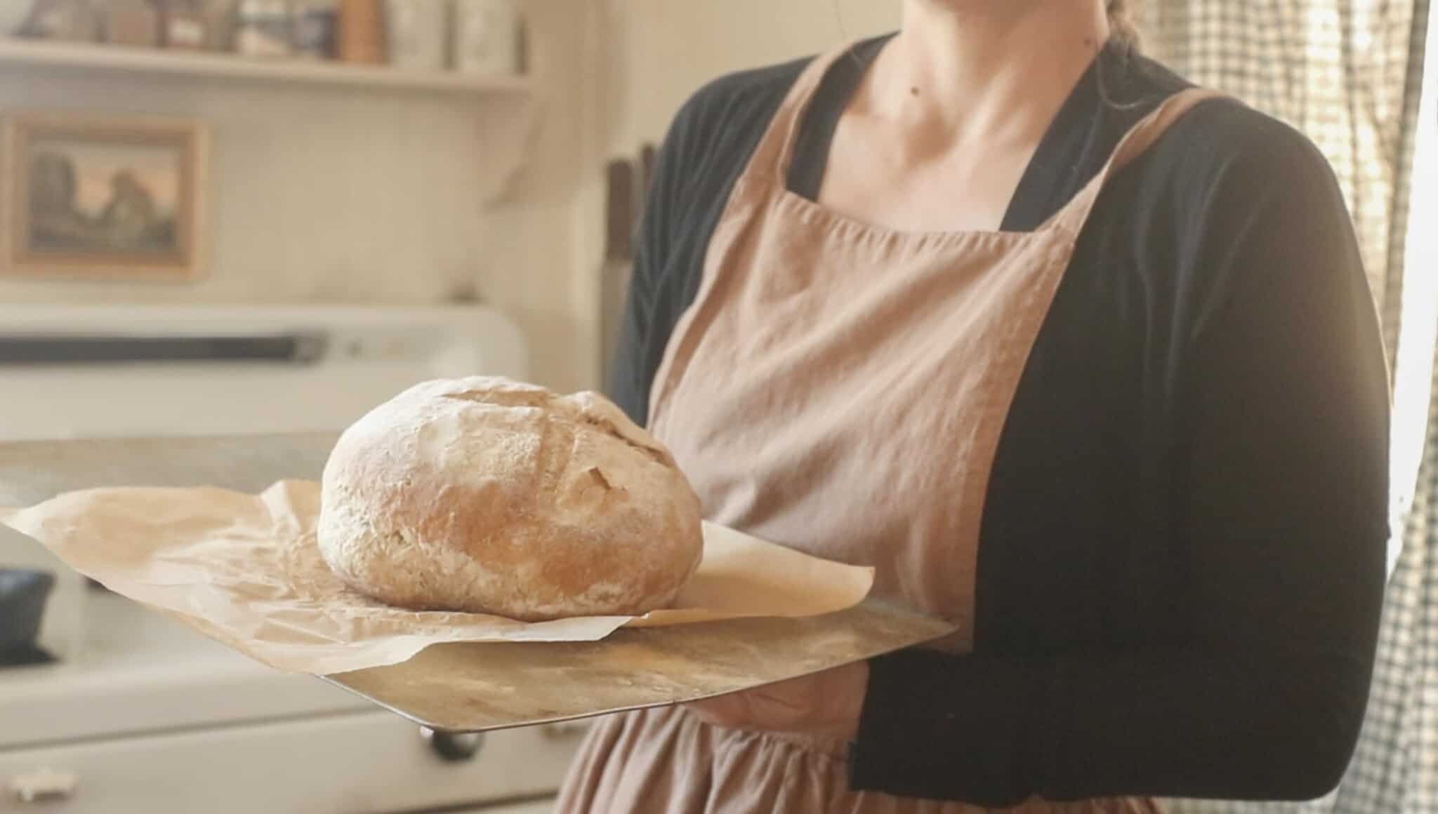 How To Bake Sourdough Bread Without A Dutch Oven - Farmhouse On Boone