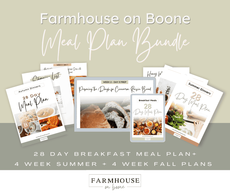 farmhouse on boone meal plan bundle image with samples from the meal plan 
