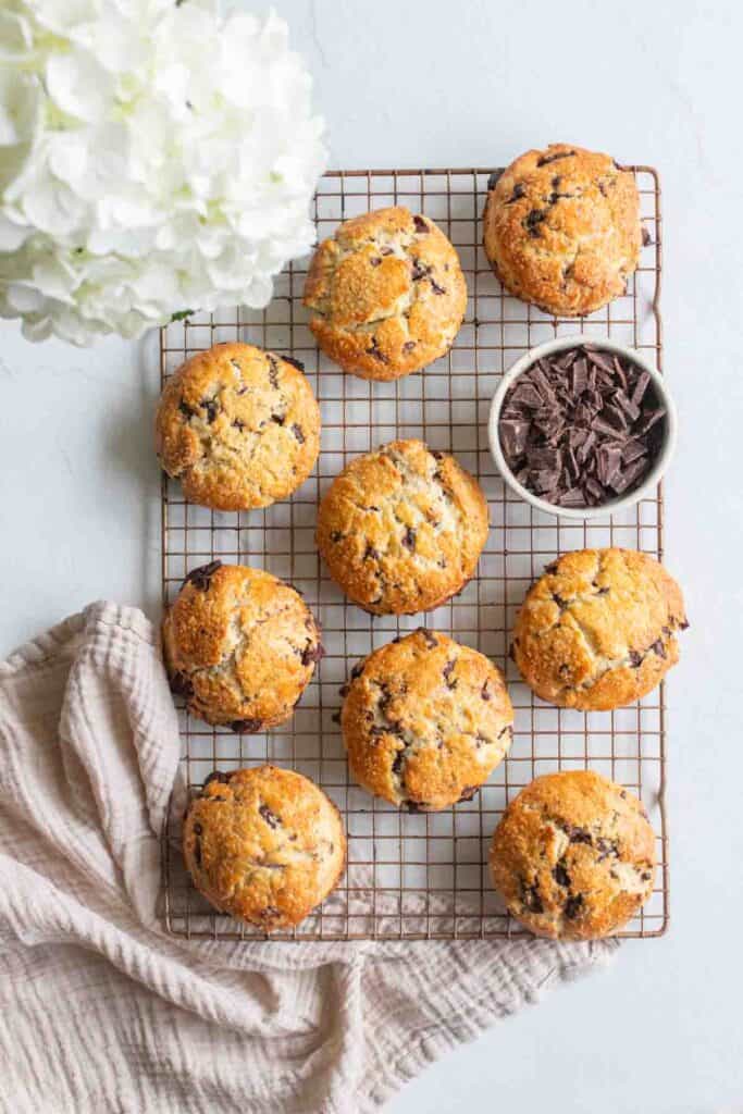 Scones on a cooling rack.